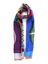 ETHNIC Multicolor Printed Pure Silk Scarf